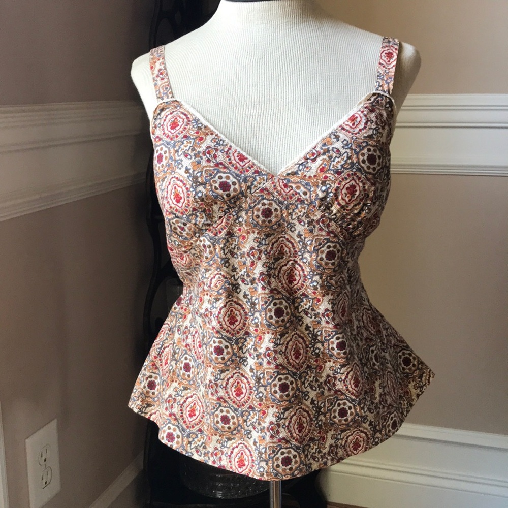 Stretch cotton multicolored tank